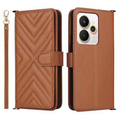 Multifunctional 6-Card Slots Leather Phone Case with Wrist Strap, For Realme P4 Power 5G, For Realme Note 80 4G, For Realme 16 5G, For Realme 16 Pro+ 5G Global, For Realme 16 Pro 5G Global, For Realme C85 Pro 4G, For Realme 15T 5G                      ...