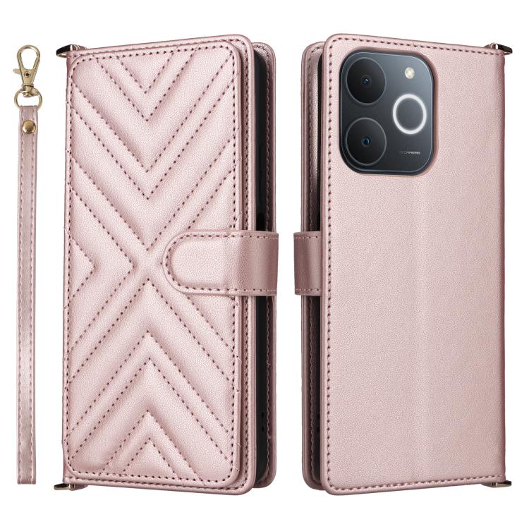 Multifunctional 6-Card Slots Leather Phone Case with Wrist Strap, For Realme P4 Power 5G, For Realme Note 80 4G, For Realme 16 5G, For Realme 16 Pro+ 5G Global, For Realme 16 Pro 5G Global, For Realme C85 Pro 4G, For Realme 15T 5G                      ...