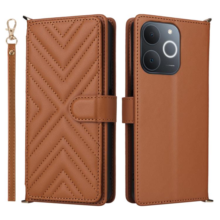 Multifunctional 6-Card Slots Leather Phone Case with Wrist Strap, For Realme P4 Power 5G, For Realme Note 80 4G, For Realme 16 5G, For Realme 16 Pro+ 5G Global, For Realme 16 Pro 5G Global, For Realme C85 Pro 4G, For Realme 15T 5G                      ...