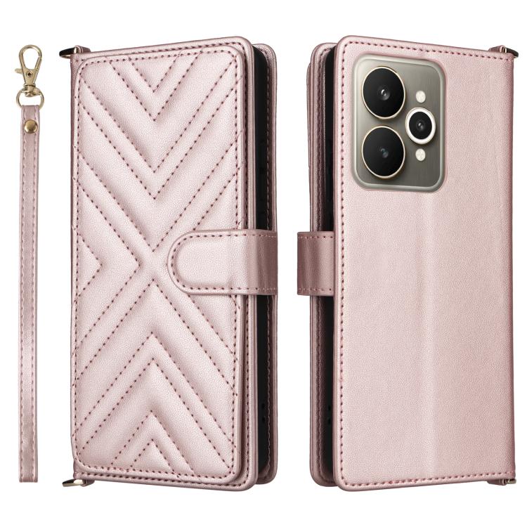 Multifunctional 6-Card Slots Leather Phone Case with Wrist Strap, For Realme P4 Power 5G, For Realme Note 80 4G, For Realme 16 5G, For Realme 16 Pro+ 5G Global, For Realme 16 Pro 5G Global, For Realme C85 Pro 4G, For Realme 15T 5G                      ...
