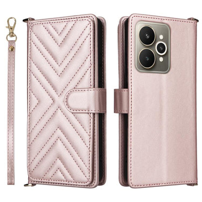 Multifunctional 6-Card Slots Leather Phone Case with Wrist Strap, For Realme P4 Power 5G, For Realme Note 80 4G, For Realme 16 5G, For Realme 16 Pro+ 5G Global, For Realme 16 Pro 5G Global, For Realme C85 Pro 4G, For Realme 15T 5G                      ...