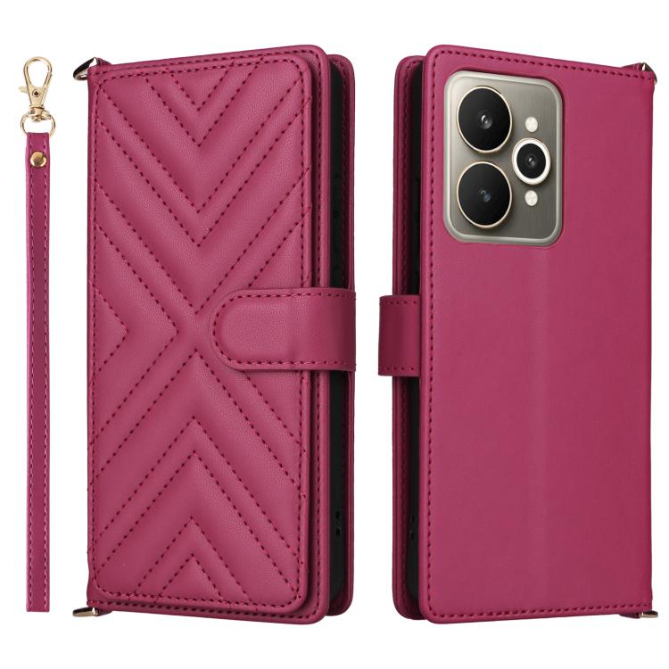 Multifunctional 6-Card Slots Leather Phone Case with Wrist Strap, For Realme P4 Power 5G, For Realme Note 80 4G, For Realme 16 5G, For Realme 16 Pro+ 5G Global, For Realme 16 Pro 5G Global, For Realme C85 Pro 4G, For Realme 15T 5G                      ...