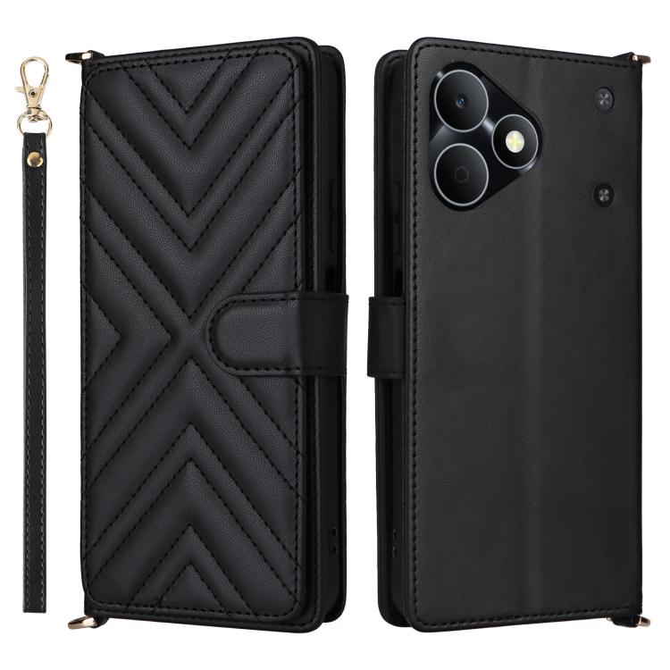 Multifunctional 6-Card Slots Leather Phone Case with Wrist Strap, For Realme P4 Power 5G, For Realme Note 80 4G, For Realme 16 5G, For Realme 16 Pro+ 5G Global, For Realme 16 Pro 5G Global, For Realme C85 Pro 4G, For Realme 15T 5G                      ...