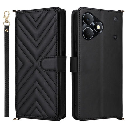 Multifunctional 6-Card Slots Leather Phone Case with Wrist Strap, For Realme P4 Power 5G, For Realme Note 80 4G, For Realme 16 5G, For Realme 16 Pro+ 5G Global, For Realme 16 Pro 5G Global, For Realme C85 Pro 4G, For Realme 15T 5G                      ...