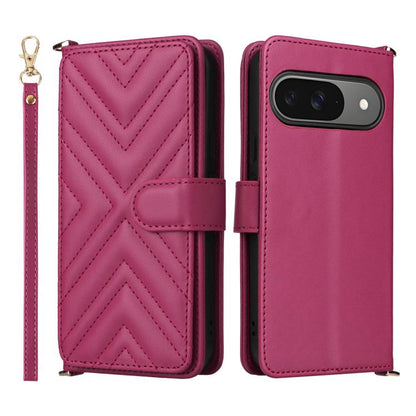 Multifunctional 6-Card Slots Leather Phone Case with Wrist Strap, For Google Pixel 10a, For Google Pixel 10 Pro XL, For Google Pixel 10 / Pixel 10 Pro, For Google Pixel 9 / Pixel 9 Pro