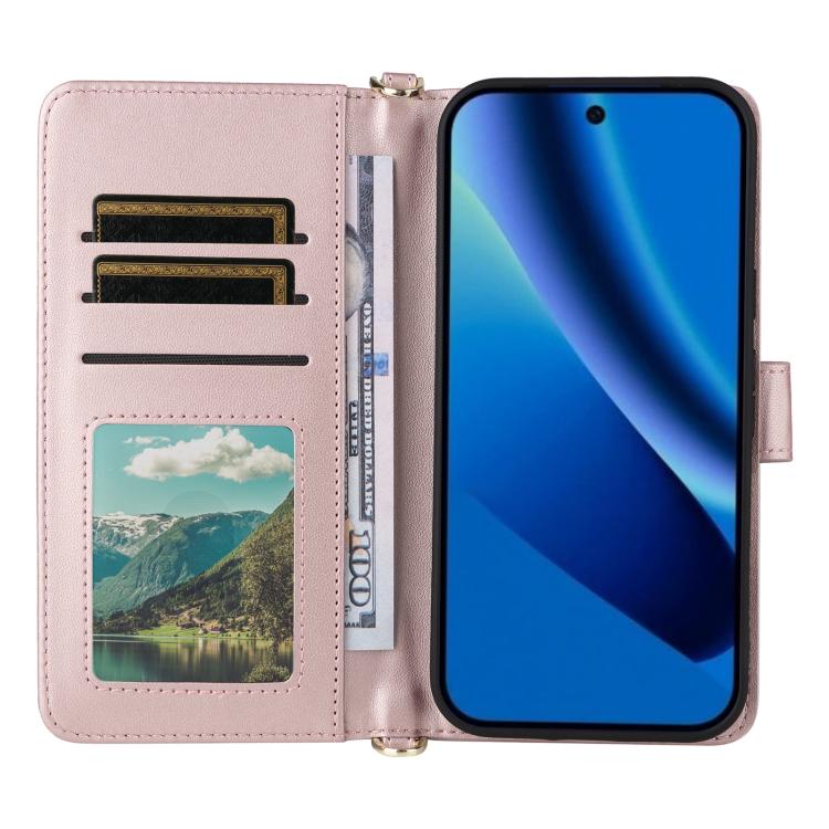 Multifunctional 6-Card Slots Leather Phone Case with Wrist Strap, For Google Pixel 10a, For Google Pixel 10 Pro XL, For Google Pixel 10 / Pixel 10 Pro, For Google Pixel 9 / Pixel 9 Pro