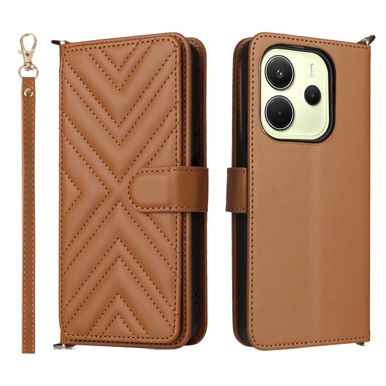 Multifunctional 6-Card Slots Leather Phone Case with Wrist Strap, For Redmi A7 Pro 171mm / Poco C85x 5G, For Redmi Turbo 5 Max / Poco X8 Pro Max, For Redmi Turbo 5 5G / Poco X8 Pro 5G, For Redmi Note 15 Pro+ 5G 163.3mm/Poco M8 Pro 5G                   ...