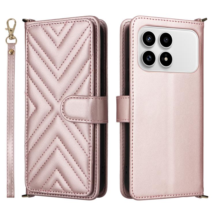 Multifunctional 6-Card Slots Leather Phone Case with Wrist Strap, For Redmi A7 Pro 171mm / Poco C85x 5G, For Redmi Turbo 5 Max / Poco X8 Pro Max, For Redmi Turbo 5 5G / Poco X8 Pro 5G, For Redmi Note 15 Pro+ 5G 163.3mm/Poco M8 Pro 5G                   ...