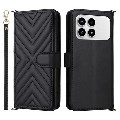 Multifunctional 6-Card Slots Leather Phone Case with Wrist Strap, For Redmi A7 Pro 171mm / Poco C85x 5G, For Redmi Turbo 5 Max / Poco X8 Pro Max, For Redmi Turbo 5 5G / Poco X8 Pro 5G, For Redmi Note 15 Pro+ 5G 163.3mm/Poco M8 Pro 5G                   ...