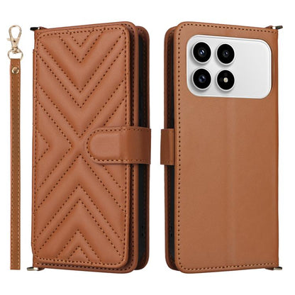 Multifunctional 6-Card Slots Leather Phone Case with Wrist Strap, For Redmi A7 Pro 171mm / Poco C85x 5G, For Redmi Turbo 5 Max / Poco X8 Pro Max, For Redmi Turbo 5 5G / Poco X8 Pro 5G, For Redmi Note 15 Pro+ 5G 163.3mm/Poco M8 Pro 5G                   ...