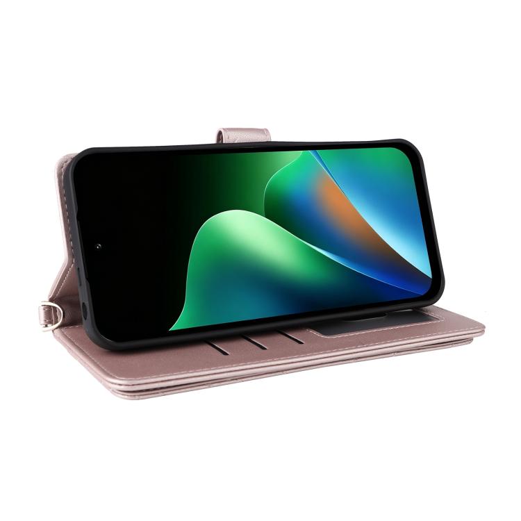 Multifunctional 6-Card Slots Leather Phone Case with Wrist Strap, For Redmi 17 5G / 4G Global 170mm / Poco M8x, For Redmi Note 17 Pro+ 5G Global 163.4mm, For Redmi Note 17 5G / 4G Global / 5G India 169.7mm, For Redmi A7 Pro 171mm / Poco C85x 5G        ...