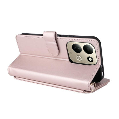 Multifunctional 6-Card Slots Leather Phone Case with Wrist Strap, For Redmi 17 5G / 4G Global 170mm / Poco M8x, For Redmi Note 17 Pro+ 5G Global 163.4mm, For Redmi Note 17 5G / 4G Global / 5G India 169.7mm, For Redmi A7 Pro 171mm / Poco C85x 5G        ...