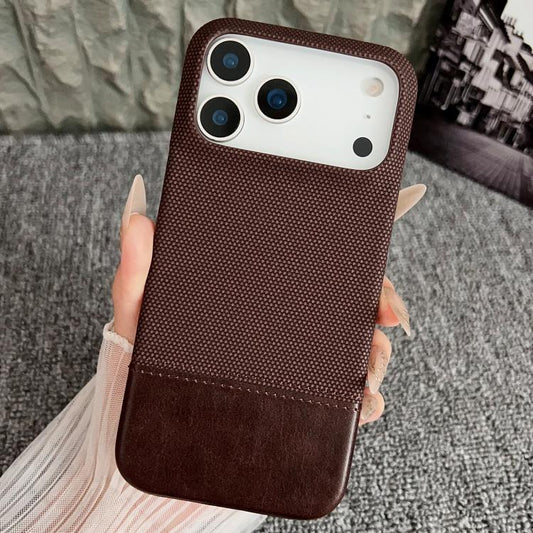 Stitching Cloth MagSafe Magnetic PC Hybrid PU Phone Case
