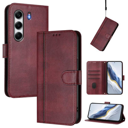 Line Splicing Buckle Retro Leather Phone Case, For Tecno Camon 50 Pro 4G, For Tecno Camon 50 4G, For Tecno Spark Slim 5G, For Tecno Pop 10 / Infinix Smart 10 4G, For Tecno Spark Go 1S / Go 2025, For Tecno Camon 40 Pro 4G, For Tecno Camon 40 Premier    ...