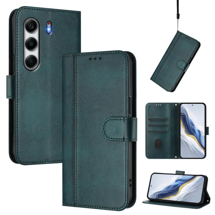 Line Splicing Buckle Retro Leather Phone Case, For Tecno Camon 50 Pro 4G, For Tecno Camon 50 4G, For Tecno Spark Slim 5G, For Tecno Pop 10 / Infinix Smart 10 4G, For Tecno Spark Go 1S / Go 2025, For Tecno Camon 40 Pro 4G, For Tecno Camon 40 Premier    ...