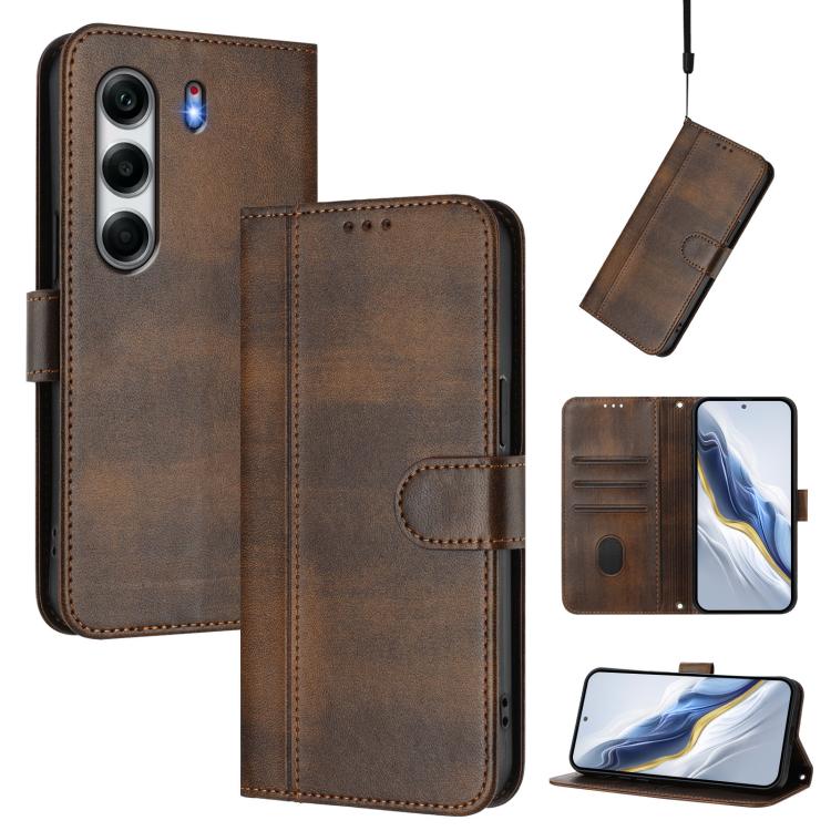 Line Splicing Buckle Retro Leather Phone Case, For Tecno Camon 50 Pro 4G, For Tecno Camon 50 4G, For Tecno Spark Slim 5G, For Tecno Pop 10 / Infinix Smart 10 4G, For Tecno Spark Go 1S / Go 2025, For Tecno Camon 40 Pro 4G, For Tecno Camon 40 Premier    ...