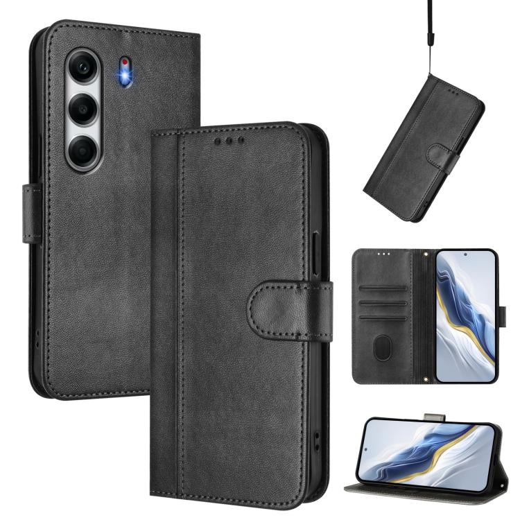 Line Splicing Buckle Retro Leather Phone Case, For Tecno Camon 50 Pro 4G, For Tecno Camon 50 4G, For Tecno Spark Slim 5G, For Tecno Pop 10 / Infinix Smart 10 4G, For Tecno Spark Go 1S / Go 2025, For Tecno Camon 40 Pro 4G, For Tecno Camon 40 Premier    ...
