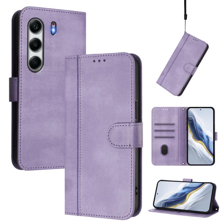 Line Splicing Buckle Retro Leather Phone Case, For Tecno Camon 50 Pro 4G, For Tecno Camon 50 4G, For Tecno Spark Slim 5G, For Tecno Pop 10 / Infinix Smart 10 4G, For Tecno Spark Go 1S / Go 2025, For Tecno Camon 40 Pro 4G, For Tecno Camon 40 Premier    ...