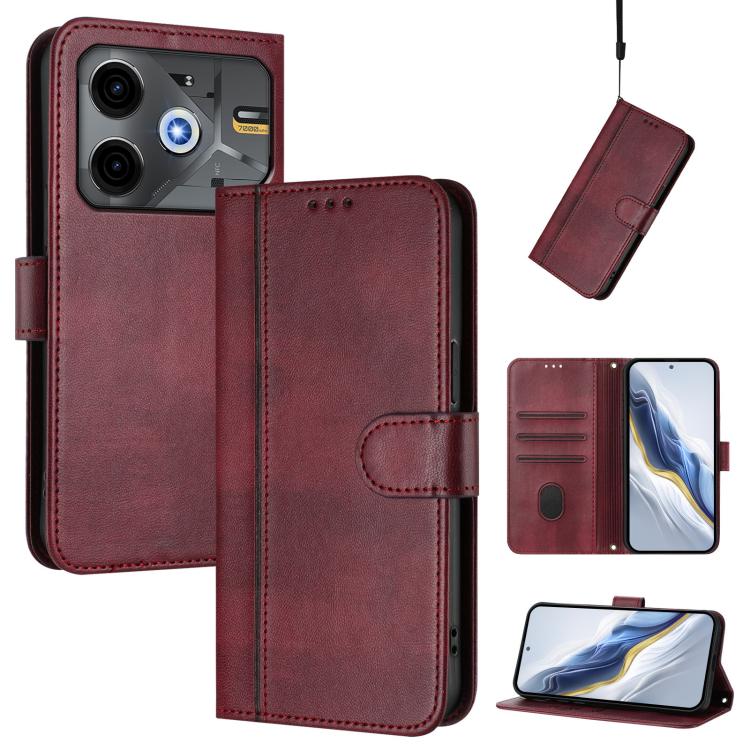 Line Splicing Buckle Retro Leather Phone Case, For Tecno Camon 50 Pro 4G, For Tecno Camon 50 4G, For Tecno Spark Slim 5G, For Tecno Pop 10 / Infinix Smart 10 4G, For Tecno Spark Go 1S / Go 2025, For Tecno Camon 40 Pro 4G, For Tecno Camon 40 Premier    ...