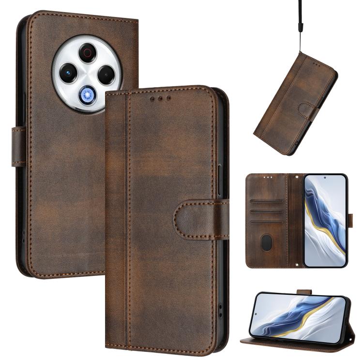 Line Splicing Buckle Retro Leather Phone Case, For Tecno Spark 30 4G, For Tecno Spark Go 5G 2025 / Infinix Hot 60i, For Tecno Spark 30C 4G, For Tecno Spark 20 Pro 5G, For Tecno Pop 6C, For Tecno Spark 10 Pro Magic Magenta, For Tecno Pova 6 4G          ...