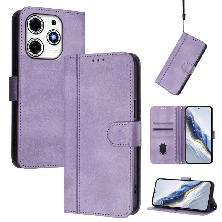 Line Splicing Buckle Retro Leather Phone Case, For Tecno Spark 30 4G, For Tecno Spark Go 5G 2025 / Infinix Hot 60i, For Tecno Spark 30C 4G, For Tecno Spark 20 Pro 5G, For Tecno Pop 6C, For Tecno Spark 10 Pro Magic Magenta, For Tecno Pova 6 4G          ...