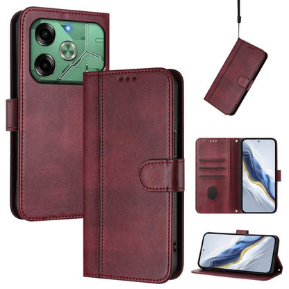 Line Splicing Buckle Retro Leather Phone Case, For Tecno Spark 30 4G, For Tecno Spark Go 5G 2025 / Infinix Hot 60i, For Tecno Spark 30C 4G, For Tecno Spark 20 Pro 5G, For Tecno Pop 6C, For Tecno Spark 10 Pro Magic Magenta, For Tecno Pova 6 4G          ...