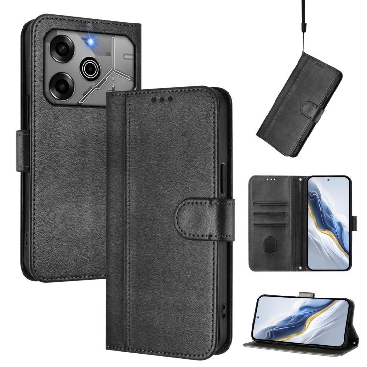 Line Splicing Buckle Retro Leather Phone Case, For Tecno Spark 30 4G, For Tecno Spark Go 5G 2025 / Infinix Hot 60i, For Tecno Spark 30C 4G, For Tecno Spark 20 Pro 5G, For Tecno Pop 6C, For Tecno Spark 10 Pro Magic Magenta, For Tecno Pova 6 4G          ...