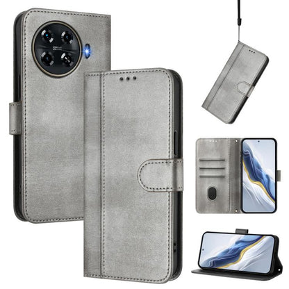 Line Splicing Buckle Retro Leather Phone Case, For Tecno Spark 20 Pro+ 4G, For Tecno Pova 5 Pro 5G, For Tecno Pova Neo 3, For Tecno Pova 5, For Tecno Camon 20 Premier 5G, For Tecno Camon 20 Pro 5G, For Tecno Camon 20 / 20 Pro 4G, For Tecno Spark 10 5G ...