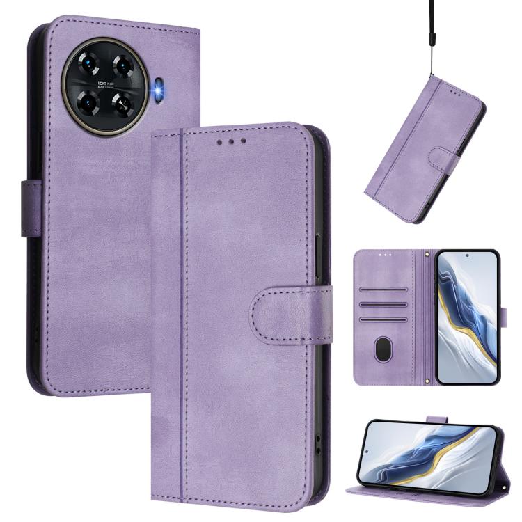Line Splicing Buckle Retro Leather Phone Case, For Tecno Spark 20 Pro+ 4G, For Tecno Pova 5 Pro 5G, For Tecno Pova Neo 3, For Tecno Pova 5, For Tecno Camon 20 Premier 5G, For Tecno Camon 20 Pro 5G, For Tecno Camon 20 / 20 Pro 4G, For Tecno Spark 10 5G ...