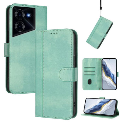 Line Splicing Buckle Retro Leather Phone Case, For Tecno Spark 20 Pro+ 4G, For Tecno Pova 5 Pro 5G, For Tecno Pova Neo 3, For Tecno Pova 5, For Tecno Camon 20 Premier 5G, For Tecno Camon 20 Pro 5G, For Tecno Camon 20 / 20 Pro 4G, For Tecno Spark 10 5G ...