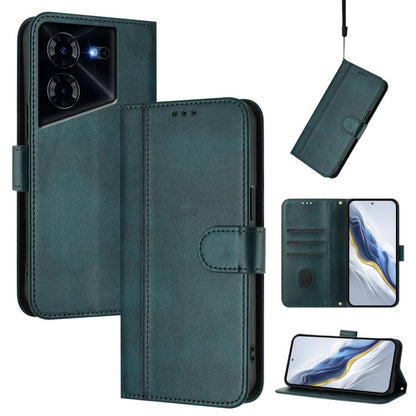 Line Splicing Buckle Retro Leather Phone Case, For Tecno Spark 20 Pro+ 4G, For Tecno Pova 5 Pro 5G, For Tecno Pova Neo 3, For Tecno Pova 5, For Tecno Camon 20 Premier 5G, For Tecno Camon 20 Pro 5G, For Tecno Camon 20 / 20 Pro 4G, For Tecno Spark 10 5G ...