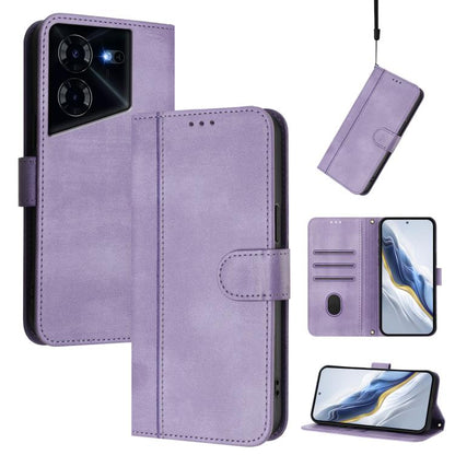 Line Splicing Buckle Retro Leather Phone Case, For Tecno Spark 20 Pro+ 4G, For Tecno Pova 5 Pro 5G, For Tecno Pova Neo 3, For Tecno Pova 5, For Tecno Camon 20 Premier 5G, For Tecno Camon 20 Pro 5G, For Tecno Camon 20 / 20 Pro 4G, For Tecno Spark 10 5G ...