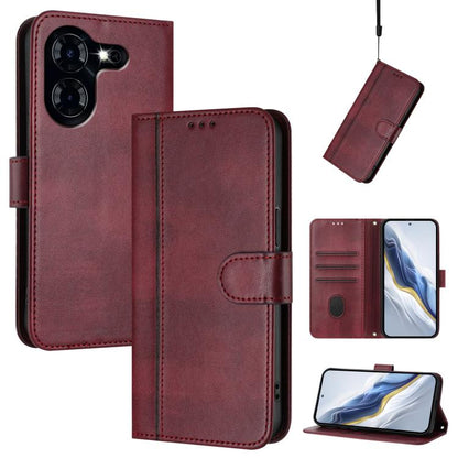 Line Splicing Buckle Retro Leather Phone Case, For Tecno Spark 20 Pro+ 4G, For Tecno Pova 5 Pro 5G, For Tecno Pova Neo 3, For Tecno Pova 5, For Tecno Camon 20 Premier 5G, For Tecno Camon 20 Pro 5G, For Tecno Camon 20 / 20 Pro 4G, For Tecno Spark 10 5G ...