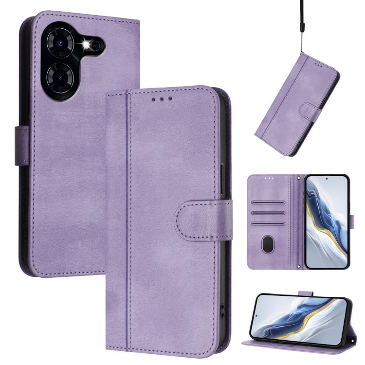 Line Splicing Buckle Retro Leather Phone Case, For Tecno Spark 20 Pro+ 4G, For Tecno Pova 5 Pro 5G, For Tecno Pova Neo 3, For Tecno Pova 5, For Tecno Camon 20 Premier 5G, For Tecno Camon 20 Pro 5G, For Tecno Camon 20 / 20 Pro 4G, For Tecno Spark 10 5G ...