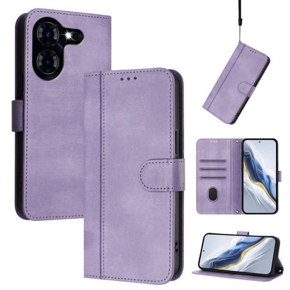 Line Splicing Buckle Retro Leather Phone Case, For Tecno Spark 20 Pro+ 4G, For Tecno Pova 5 Pro 5G, For Tecno Pova Neo 3, For Tecno Pova 5, For Tecno Camon 20 Premier 5G, For Tecno Camon 20 Pro 5G, For Tecno Camon 20 / 20 Pro 4G, For Tecno Spark 10 5G ...