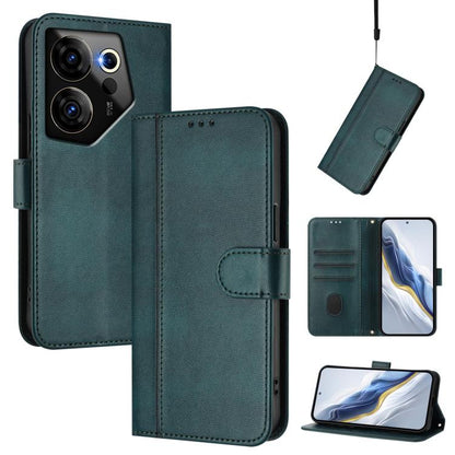 Line Splicing Buckle Retro Leather Phone Case, For Tecno Spark 20 Pro+ 4G, For Tecno Pova 5 Pro 5G, For Tecno Pova Neo 3, For Tecno Pova 5, For Tecno Camon 20 Premier 5G, For Tecno Camon 20 Pro 5G, For Tecno Camon 20 / 20 Pro 4G, For Tecno Spark 10 5G ...