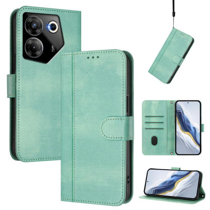 Line Splicing Buckle Retro Leather Phone Case, For Tecno Spark 20 Pro+ 4G, For Tecno Pova 5 Pro 5G, For Tecno Pova Neo 3, For Tecno Pova 5, For Tecno Camon 20 Premier 5G, For Tecno Camon 20 Pro 5G, For Tecno Camon 20 / 20 Pro 4G, For Tecno Spark 10 5G ...