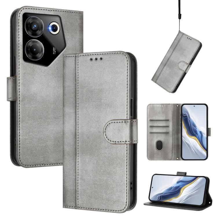Line Splicing Buckle Retro Leather Phone Case, For Tecno Spark 20 Pro+ 4G, For Tecno Pova 5 Pro 5G, For Tecno Pova Neo 3, For Tecno Pova 5, For Tecno Camon 20 Premier 5G, For Tecno Camon 20 Pro 5G, For Tecno Camon 20 / 20 Pro 4G, For Tecno Spark 10 5G ...