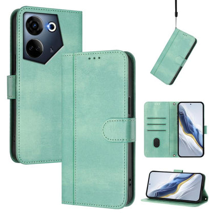 Line Splicing Buckle Retro Leather Phone Case, For Tecno Spark 20 Pro+ 4G, For Tecno Pova 5 Pro 5G, For Tecno Pova Neo 3, For Tecno Pova 5, For Tecno Camon 20 Premier 5G, For Tecno Camon 20 Pro 5G, For Tecno Camon 20 / 20 Pro 4G, For Tecno Spark 10 5G ...