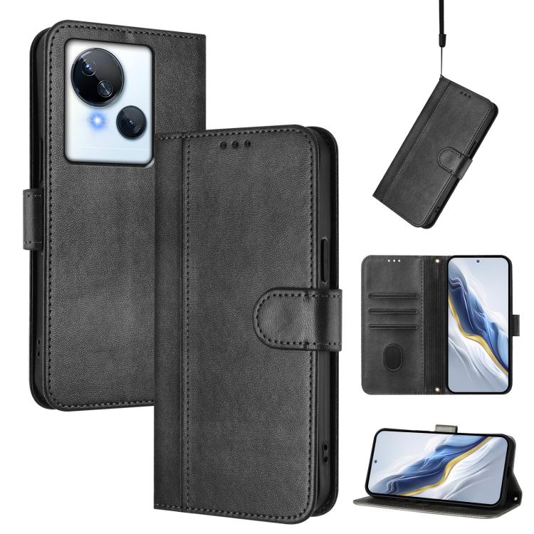Line Splicing Buckle Retro Leather Phone Case, For Tecno Spark 20 Pro+ 4G, For Tecno Pova 5 Pro 5G, For Tecno Pova Neo 3, For Tecno Pova 5, For Tecno Camon 20 Premier 5G, For Tecno Camon 20 Pro 5G, For Tecno Camon 20 / 20 Pro 4G, For Tecno Spark 10 5G ...