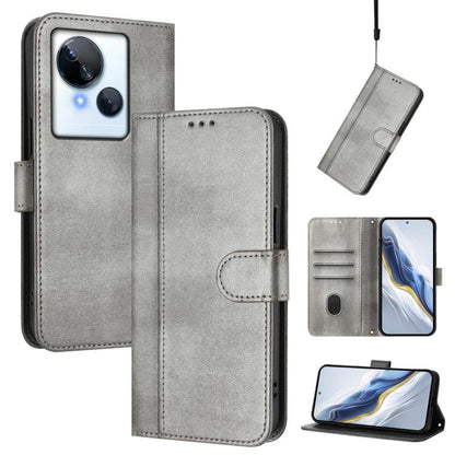 Line Splicing Buckle Retro Leather Phone Case, For Tecno Spark 20 Pro+ 4G, For Tecno Pova 5 Pro 5G, For Tecno Pova Neo 3, For Tecno Pova 5, For Tecno Camon 20 Premier 5G, For Tecno Camon 20 Pro 5G, For Tecno Camon 20 / 20 Pro 4G, For Tecno Spark 10 5G ...