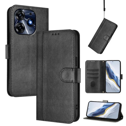 Line Splicing Buckle Retro Leather Phone Case, For Tecno Spark 20 Pro+ 4G, For Tecno Pova 5 Pro 5G, For Tecno Pova Neo 3, For Tecno Pova 5, For Tecno Camon 20 Premier 5G, For Tecno Camon 20 Pro 5G, For Tecno Camon 20 / 20 Pro 4G, For Tecno Spark 10 5G ...