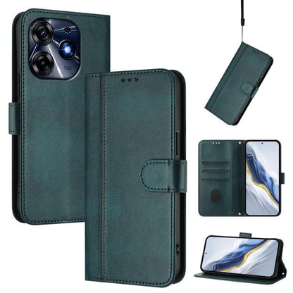 Line Splicing Buckle Retro Leather Phone Case, For Tecno Spark 20 Pro+ 4G, For Tecno Pova 5 Pro 5G, For Tecno Pova Neo 3, For Tecno Pova 5, For Tecno Camon 20 Premier 5G, For Tecno Camon 20 Pro 5G, For Tecno Camon 20 / 20 Pro 4G, For Tecno Spark 10 5G ...