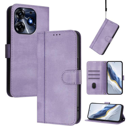 Line Splicing Buckle Retro Leather Phone Case, For Tecno Spark 20 Pro+ 4G, For Tecno Pova 5 Pro 5G, For Tecno Pova Neo 3, For Tecno Pova 5, For Tecno Camon 20 Premier 5G, For Tecno Camon 20 Pro 5G, For Tecno Camon 20 / 20 Pro 4G, For Tecno Spark 10 5G ...