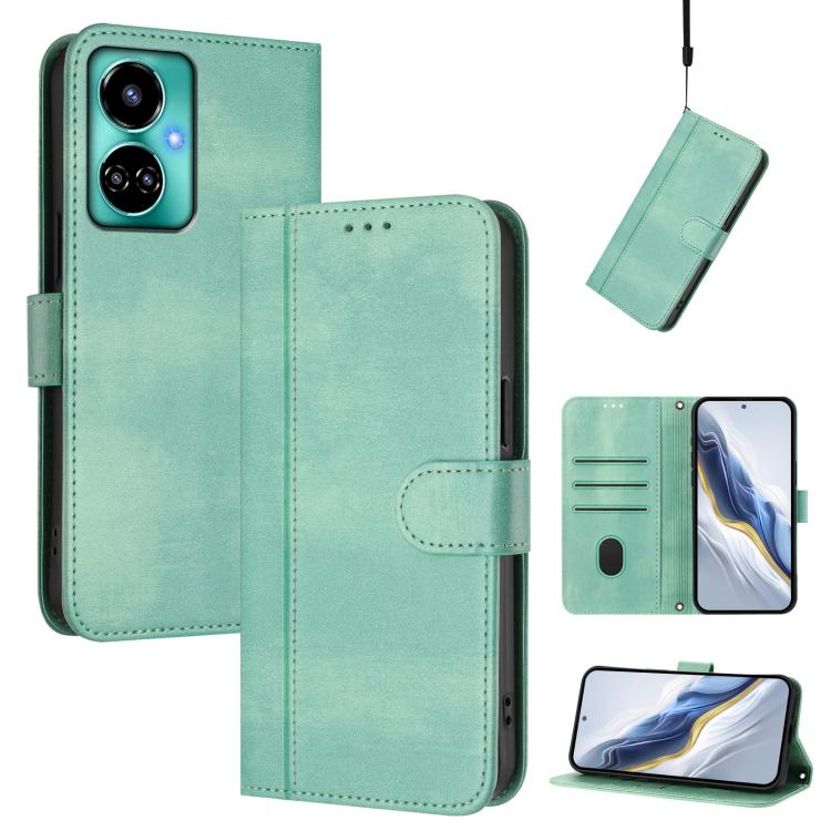 Line Splicing Buckle Retro Leather Phone Case, For Tecno Spark 20 Pro+ 4G, For Tecno Pova 5 Pro 5G, For Tecno Pova Neo 3, For Tecno Pova 5, For Tecno Camon 20 Premier 5G, For Tecno Camon 20 Pro 5G, For Tecno Camon 20 / 20 Pro 4G, For Tecno Spark 10 5G ...