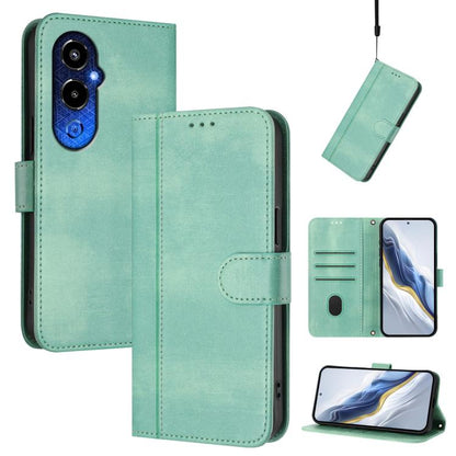 Line Splicing Buckle Retro Leather Phone Case, For Tecno Spark 20 Pro+ 4G, For Tecno Pova 5 Pro 5G, For Tecno Pova Neo 3, For Tecno Pova 5, For Tecno Camon 20 Premier 5G, For Tecno Camon 20 Pro 5G, For Tecno Camon 20 / 20 Pro 4G, For Tecno Spark 10 5G ...