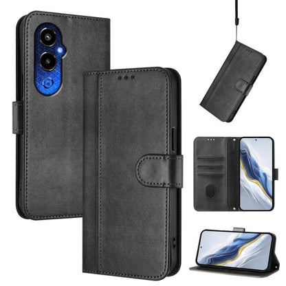 Line Splicing Buckle Retro Leather Phone Case, For Tecno Spark 20 Pro+ 4G, For Tecno Pova 5 Pro 5G, For Tecno Pova Neo 3, For Tecno Pova 5, For Tecno Camon 20 Premier 5G, For Tecno Camon 20 Pro 5G, For Tecno Camon 20 / 20 Pro 4G, For Tecno Spark 10 5G ...