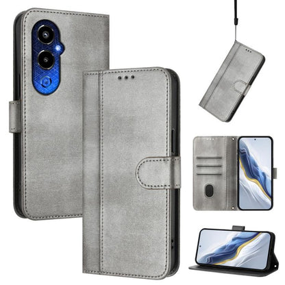 Line Splicing Buckle Retro Leather Phone Case, For Tecno Spark 20 Pro+ 4G, For Tecno Pova 5 Pro 5G, For Tecno Pova Neo 3, For Tecno Pova 5, For Tecno Camon 20 Premier 5G, For Tecno Camon 20 Pro 5G, For Tecno Camon 20 / 20 Pro 4G, For Tecno Spark 10 5G ...