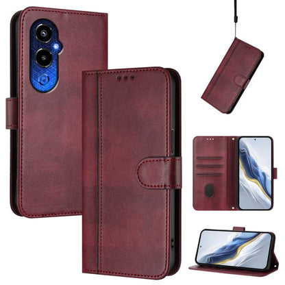 Line Splicing Buckle Retro Leather Phone Case, For Tecno Spark 20 Pro+ 4G, For Tecno Pova 5 Pro 5G, For Tecno Pova Neo 3, For Tecno Pova 5, For Tecno Camon 20 Premier 5G, For Tecno Camon 20 Pro 5G, For Tecno Camon 20 / 20 Pro 4G, For Tecno Spark 10 5G ...