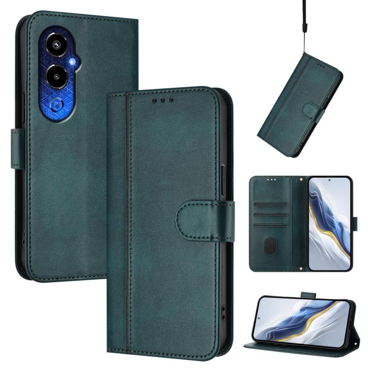 Line Splicing Buckle Retro Leather Phone Case, For Tecno Spark 20 Pro+ 4G, For Tecno Pova 5 Pro 5G, For Tecno Pova Neo 3, For Tecno Pova 5, For Tecno Camon 20 Premier 5G, For Tecno Camon 20 Pro 5G, For Tecno Camon 20 / 20 Pro 4G, For Tecno Spark 10 5G ...